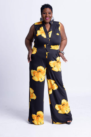 Golden Blossom Jumpsuit