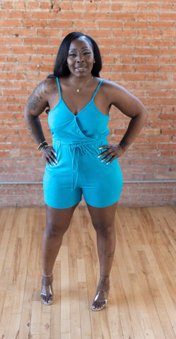 She’s Bae Romper-Turquoise